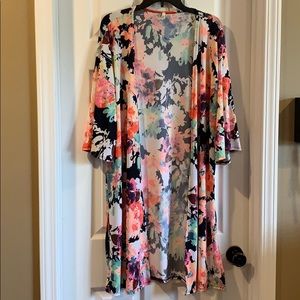 Long floral kimono